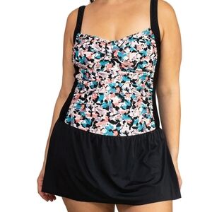 Heat‎ Swimsuit Twist Front Skater One Piece Plus Size 22W